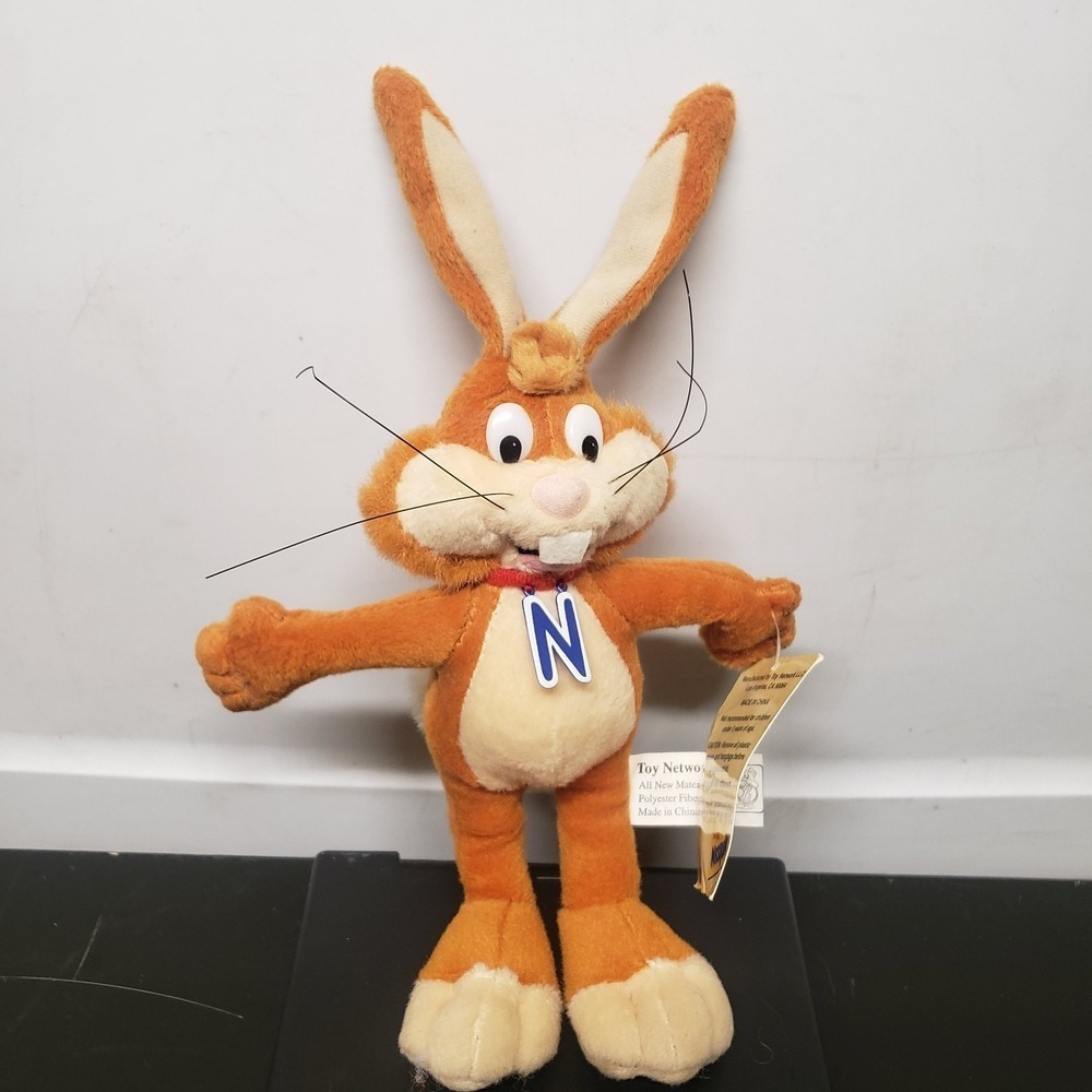Vintage 2001 Nestle Nesquik Bunny Plush Toy Network Mascot NWT 10"
